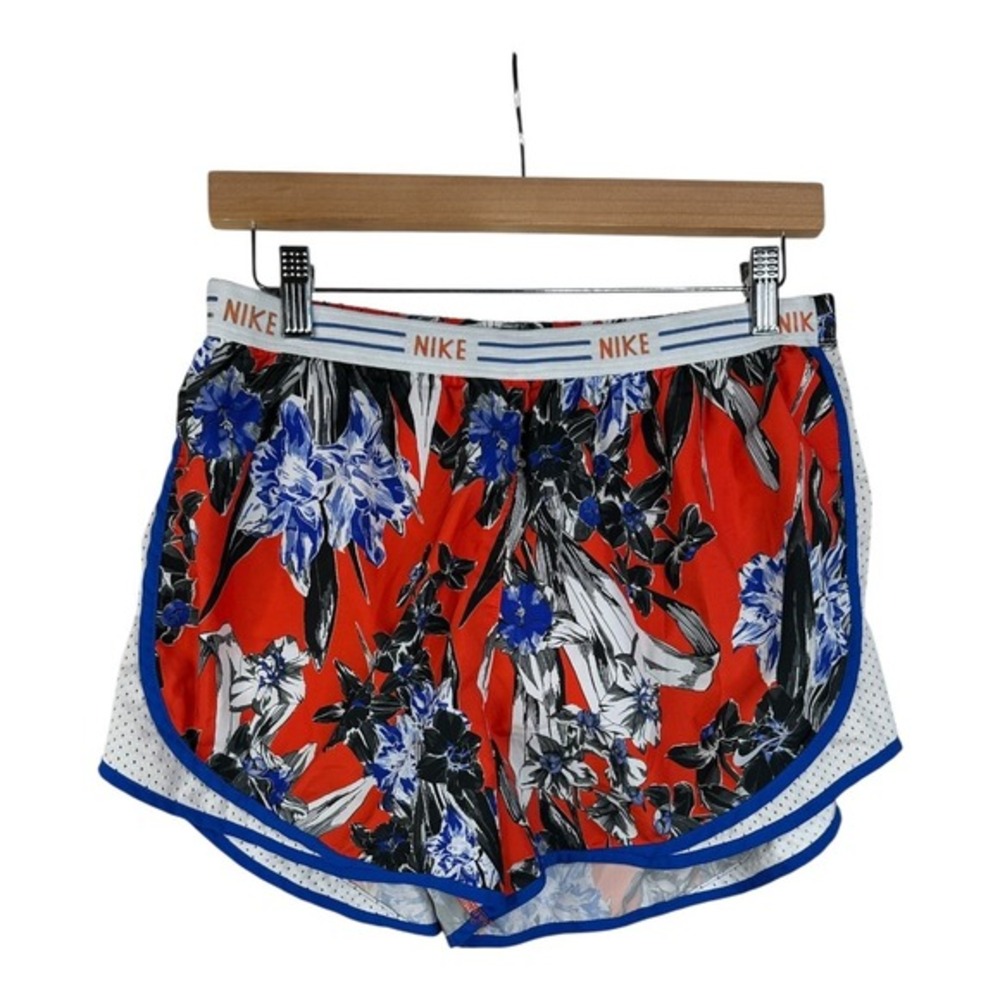 Nike Dri Fit Floral Print Elastic Waist Athletic Shorts size Large Multicolor